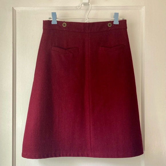 ModCloth Red Wool Skirt - Picture 1 of 6